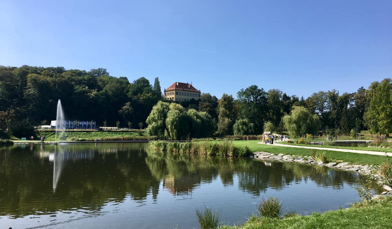 rilassante parco Stromovka, a Praga, repubblica ceca